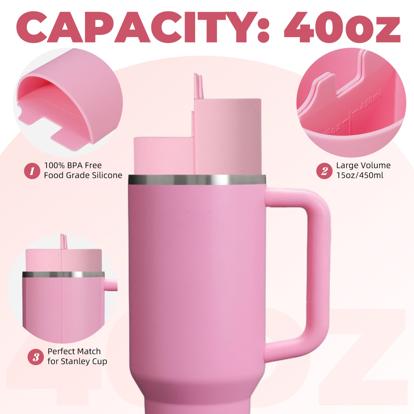 Stanley I Two-in-One Beverage Separator（Silicone Liner）（Pink）